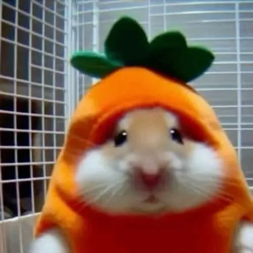 Ảnh trang cá nhân chuột hamster dáng ngồi thu mình