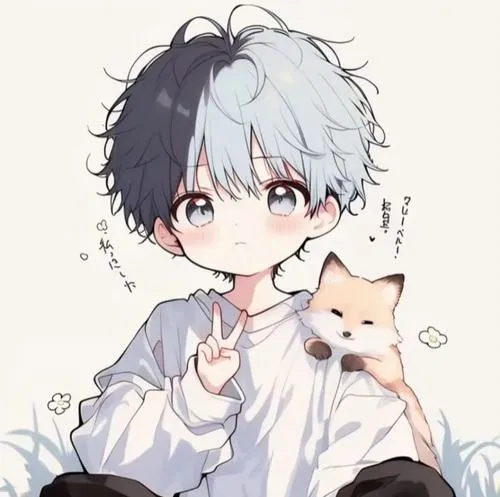 Hình profile cute mèo anime phối ánh sáng dịu và nền pastel