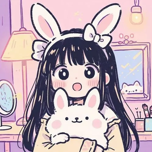 Nhân vật anime mèo phong cách nghệ thuật kawaii với nét vẽ mềm mại