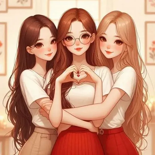 anh avatar nhom 3 nguoi cute 11