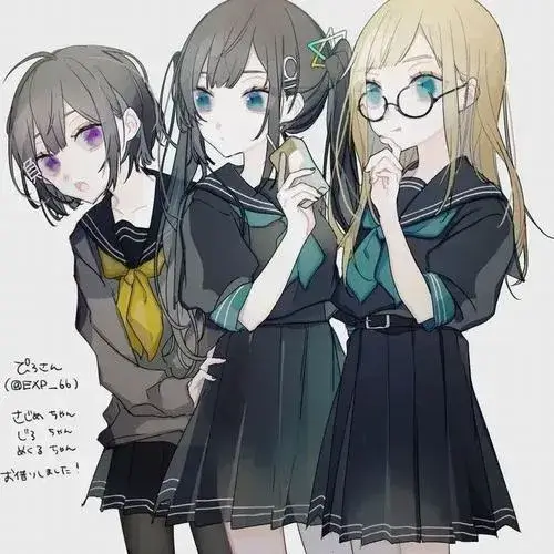 anh avatar nhom 3 nguoi cute 43