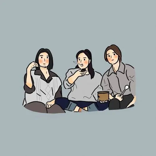 Avatar nhóm 3 người cute ngơ ngác mà ai nhìn cũng thích