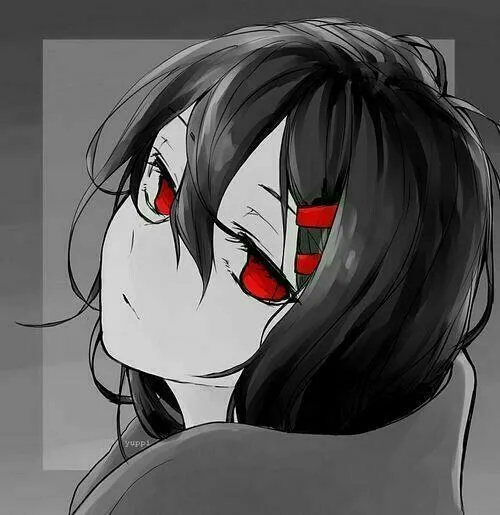 Ảnh cá nhân Zalo cô gái anime trắng đen tóc mái ánh sáng mềm