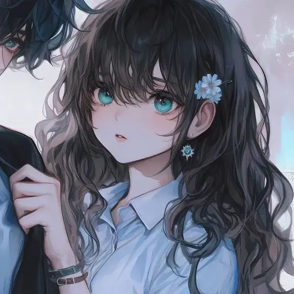 Hình profile cute đôi anime với sắc độ xám nhẹ nhàng