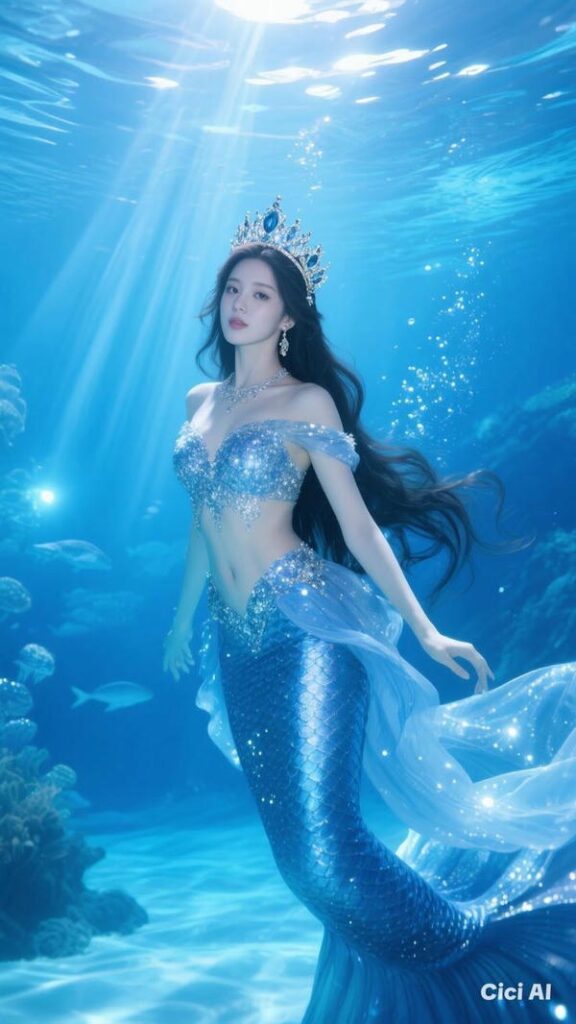 Nàng tiên cá giữa san hô
