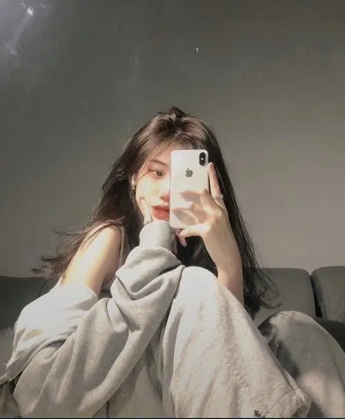 anh gai xinh cute che mat 92