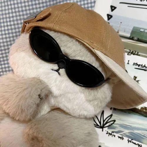 Hình profile gấu teddy ấm áp đường nét tròn bố cục trung tâm