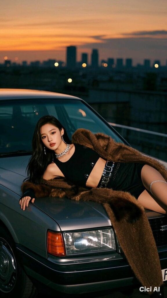 Gái xinh bên siêu xe sang