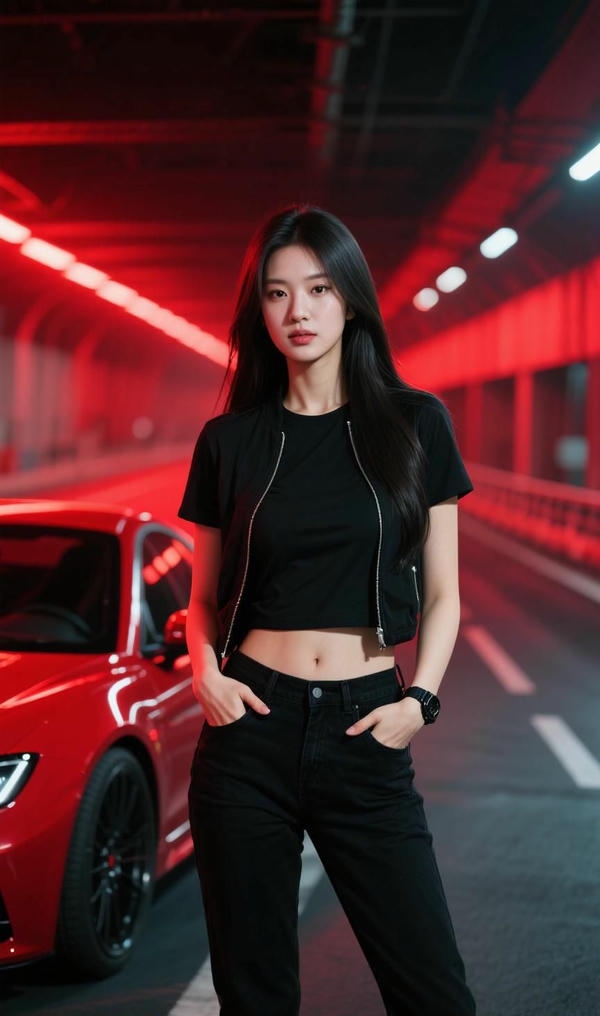 Hình nền girl xinh cạnh xe