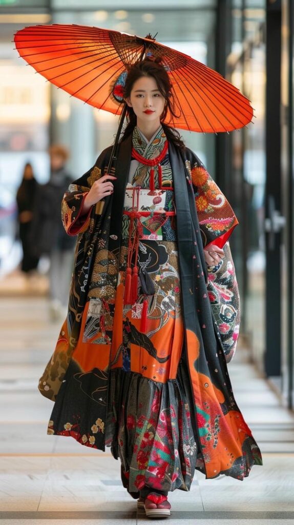 Kimono mang nét thanh lịch đặc biệt.